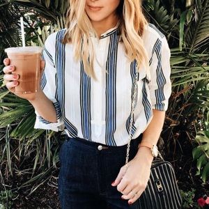 Vince Silk Blend Popover Tunic Blouse